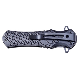 Manche aluminium avec clip couteau pliant JKR Skull Black