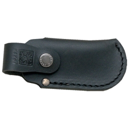 Étui couteau cuir Joker marron 11.8 x 4 cm fermeture bouton pression / clip