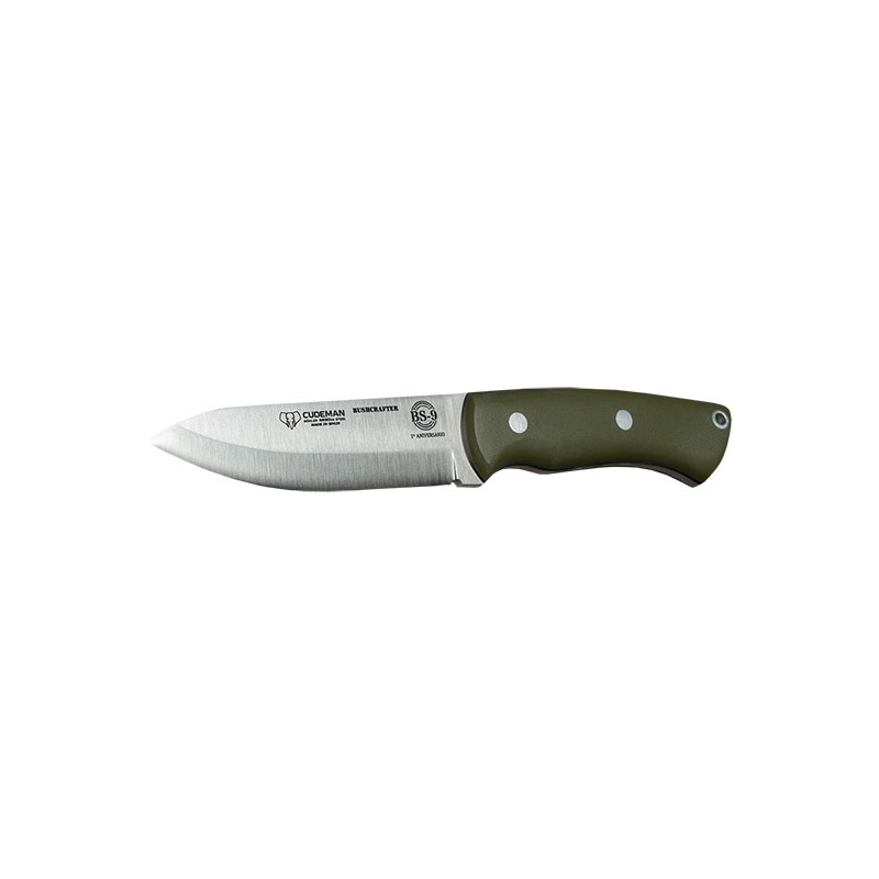 Couteau Cudeman Bushcrafter 206-GV Lame fixe 115 mm en acier Böhler N690Co