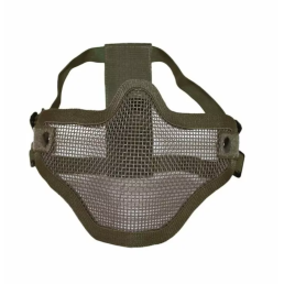 Masque grillagé Airsoft – Protection visage métallique respirante vert