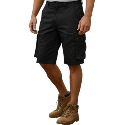 Bermuda militaire solide F3 Noir GP Tactique 245 g/m²