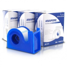 Sparadrap microporeux 9,14 m x 2,5 cm avec dévidoir pour découpe facile sans ciseaux