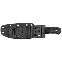 Couteau Bushcraft FOX OUTDOOR 12 cm étui Kydex avec clip ceinture dévissable : port pratique et rétention nette