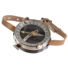 Boussole de poignet militaire tchécoslovaque originale en métal, plastique et cuir, graduation en degrés et Aiguille blocable