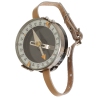 Boussole de poignet militaire tchécoslovaque originale bracelet cuir réglable env. 17 à 24 cm
