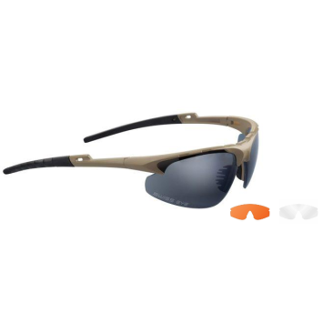 Lunettes balistiques SwissEye Apache Coyote Verres polycarbonate avec traitement antibuée et anti-rayure.