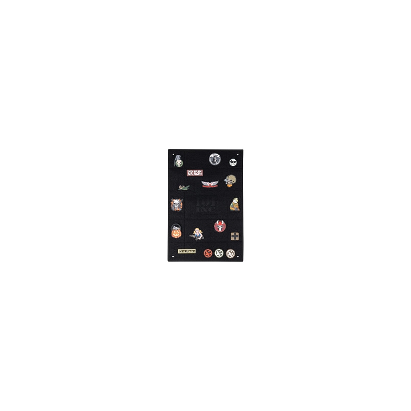 Panneau velcro patch 101 INC 50 × 75 cm noir
