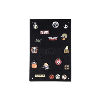 Panneau velcro patch 101 INC 50 × 75 cm noir
