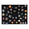 Panneau Velcro pour patchs Patch Wall Large noir 100 × 75 cm