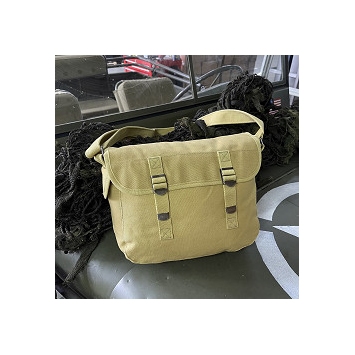 Sac bandoulière vintage coton format simple, léger à porter, accès rapide au contenu
