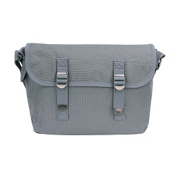 Musette en toile gris 100% coton style US 10L 32 × 12 × 24 cm