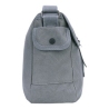 Musette en toile grise style US avec sangle réglable longueur maximale 125 cm