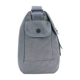 Musette en toile grise style US avec sangle réglable longueur maximale 125 cm