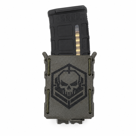 porte-chargeur double FLEX-RS sur sangle MOLLE, chargeur AR15/M4 5,56 droit polymère inséré.