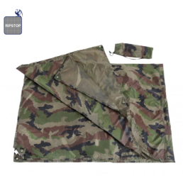 Bâche Ripstop camouflage CE 2 x 3 m — Polyester enduit PU avec œillets renforcés