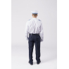 Chemise de cérémonie Blanche DMB — Manches longues, sans velcro, plis Watteau