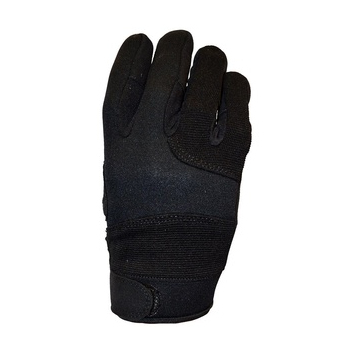 Gants anti-coupure piqûre cuir poignet réglable par patte auto-agrippante pour limiter le flottement.