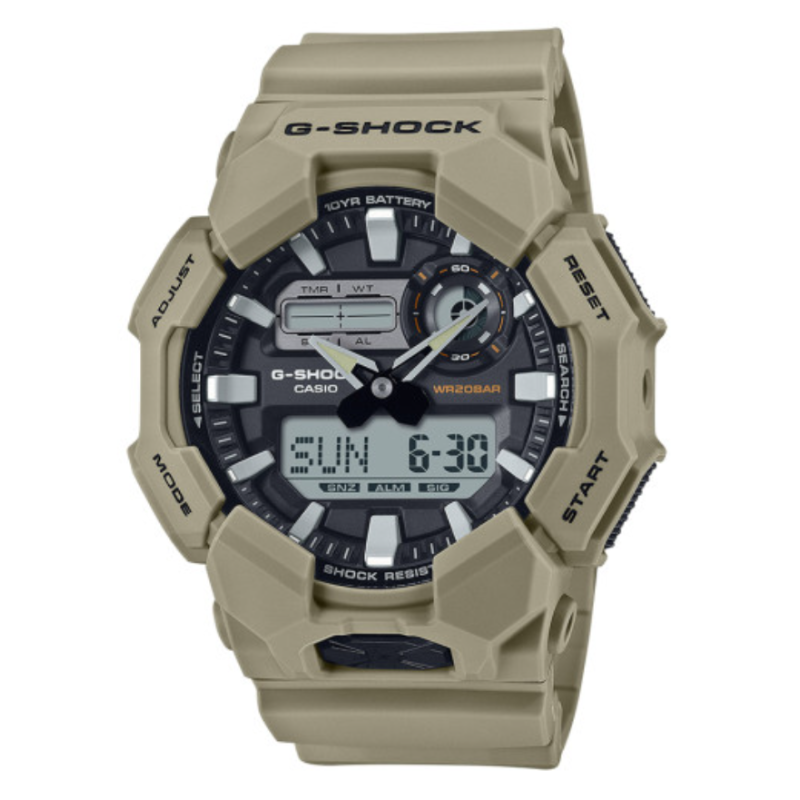 Montre G-SHOCK GA-010 Pile longue durée : environ 10 ans sur CR2025.