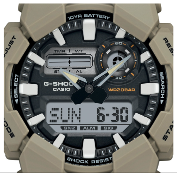 Montre G-SHOCK GA-010 Pile longue durée : environ 10 ans sur CR2025.