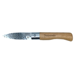 Couteau le Coq Normandie manche Chêne — Lame 85 mm