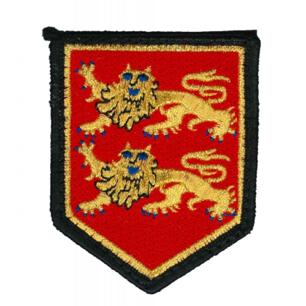 Écusson brodé Haute-Normandie velcro forme blason de bras gendarmerie