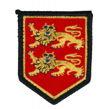Écusson brodé Haute-Normandie velcro forme blason de bras gendarmerie