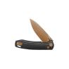 Couteau pliant Trivisa Dragonfly-CG manche carbone G10, verrouillage Crossbar Lock et clip réversible.