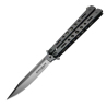 Couteau papillon Balisong All Black Böker Magnum — Lame 95 mm acier 440A