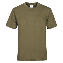 T-shirt militaire vert 100% coton 165 g/m²manches courtes, col rond