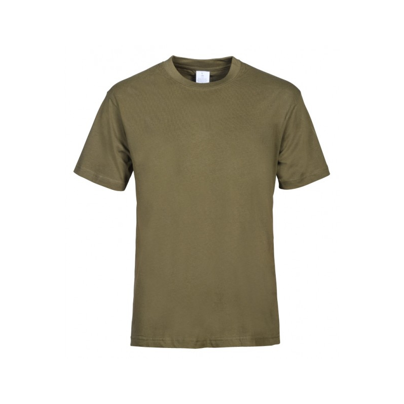 T-shirt militaire vert 100% coton 165 g/m²manches courtes, col rond