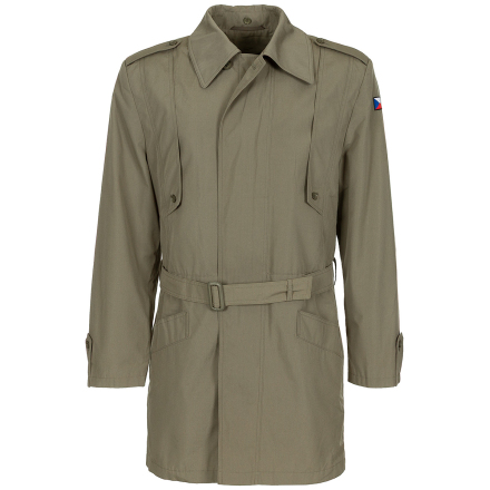 Parka militaire M85 tchèque d'origine, en coloris vert olive, vendue sans doublure et issue du surplus militaire.