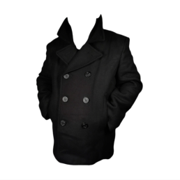 Caban US Navy Mil-Tec noir Extérieur : 50 % laine, 50 % viscose