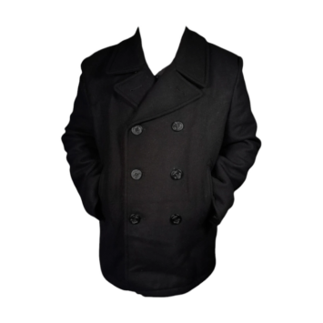 Caban US Navy Mil-Tec noir Extérieur : 50 % laine, 50 % viscose
