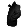 Caban US Navy Mil-Tec noir Fermeture croisée : double rangée de grands boutons motif ancre