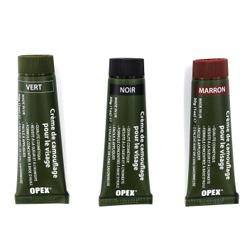 Crème camouflage visage OPEX – 3 tubes vert, marron et noir format compact