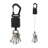 Mousqueton métallique de 7 cm pour fixation sur ceinture, passant, sac ou équipement compatible.