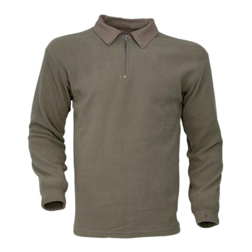 polaire verte IDAHO conçue en micro-polaire 100% polyester 220 g/m² anti-bouloche