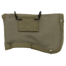 Reproduction de la hache US M1910 avec manche en bois et housse de transport en toile