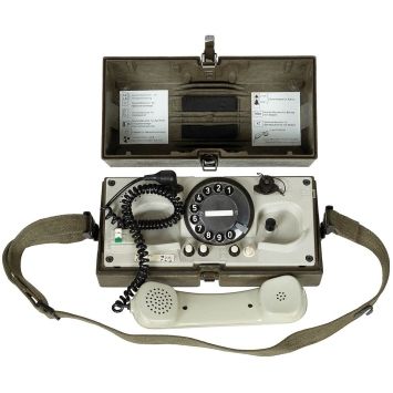 téléphone armée allemande occasion original avec caisse et sangle de transport
