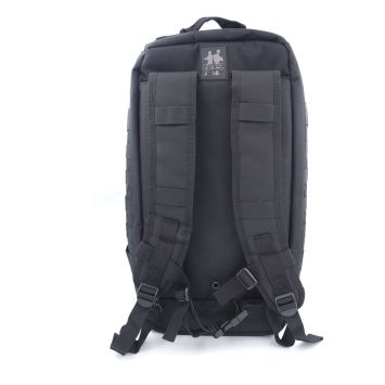 Sac à dos militaire 3 en 1 OPEX 26L Noir vue de dos avec sangles