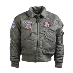 Blouson aviateur enfant Vert bombers