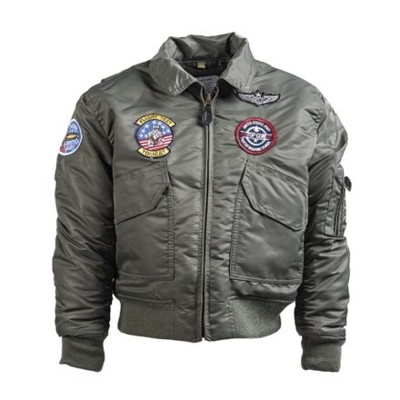 Blouson aviateur enfant Vert bombers