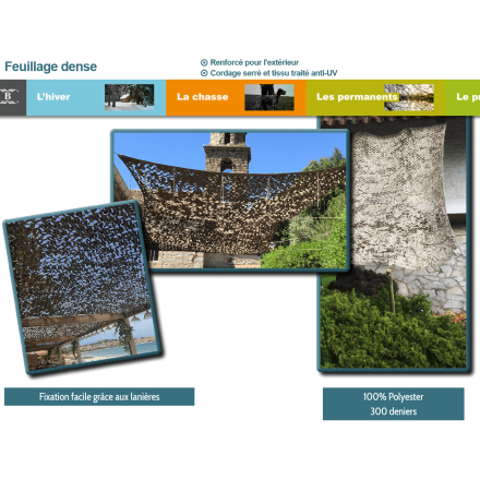 Filet triangulaire de camouflage 3m x 3m Beige