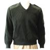 Pull col V Armée Française Vert occasion
