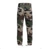 pantalon militaire f2 satin camouflage ce, vue de dos, passants de ceinture et ourlets à serrage