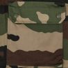 poche cargo à rabat pression, tissu satin camouflage ce, surpiqûres renforcées