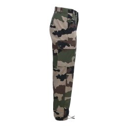 pantalon f2 camouflage ce 101 inc, vue de profil gauche, coupe droite, serrage bas de jambe