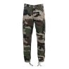 pantalon treillis f2 satin 101 inc camouflage ce, vue de face, poches cargo, bas élastiqués