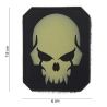 Écusson PIRATE SKULL Noir PVC 3D