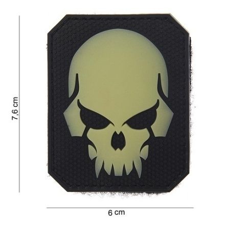 Écusson PIRATE SKULL Noir PVC 3D